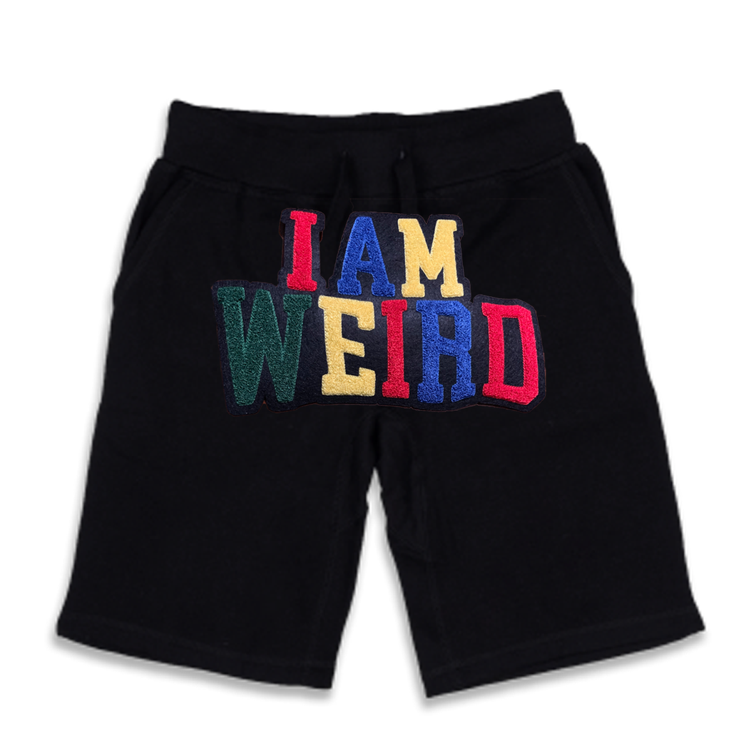 IAmWeird Box Logo Jogger Shorts in black